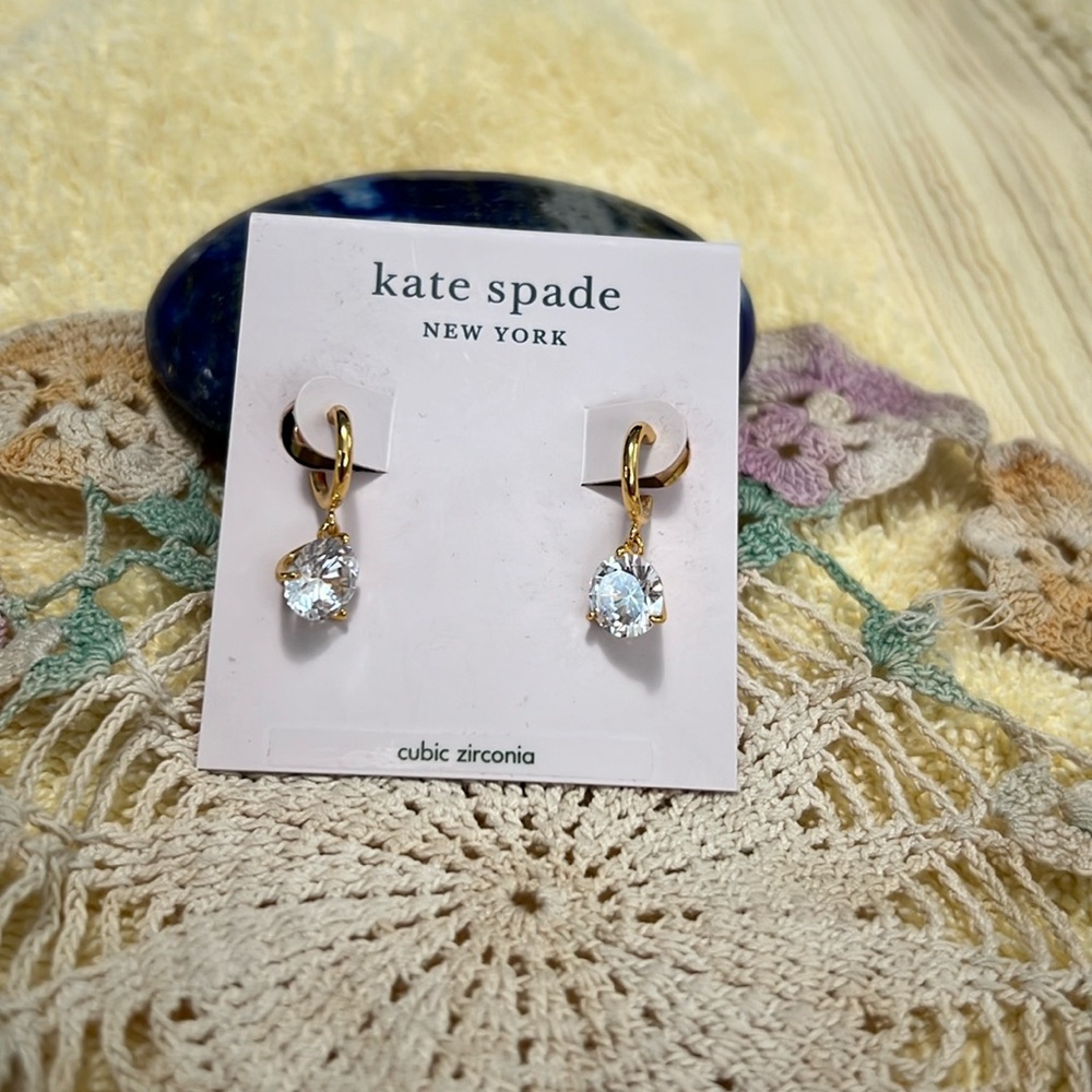 New Kate Spade gold “diamond” earrings, gorgeous